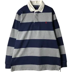 古着 ラルフローレン Ralph Lauren POLO RALPH LAUREN ボーダー柄 長袖 ラガーシャツ メンズXL相当/eaa625050