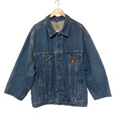 90s Carhartt デニムジャケット KALPOWAR刺繍 ブランケット - メルカリ