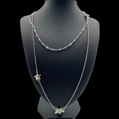 SWAROVSKI スワロフスキー ロングネックレス 2way スターモチーフ ペンダント シルバー ラインストーン 首飾り アクセサリー ジュエリー
