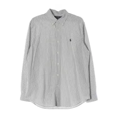 POLO RALPH LAUREN ポロラルフローレン 新モデル クラシックフィット 細ストライプ シャツ グレー
