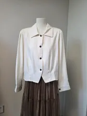 パフスリーブ クロップド ブラウス スプリングジャケット レディースカーディガン