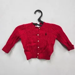 正規品/12M ラルフローレン キッズ ケーブル編み ニット カーディガン