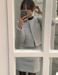 ツイード セットアップ スカート ジャケット セット