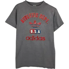 古着 80年代 アディダス adidas トレフォイルロゴ ロゴプリントTシャツ USA製 メンズM相当 ヴィンテージ/eaa626071