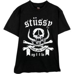 希少】00s STUSSY 原宿限定 スカル Tシャツ L 黒 ラメプリント - メルカリ