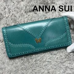 完売品！入手困難☆ANNA SUI アナスイ 本革 がま口 三つ折り財布 翡翠