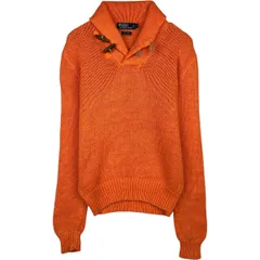 古着 ラルフローレン Ralph Lauren POLO by Ralph Lauren ショールカラー リネン×コットンニットハーフボタンセーター/eaa621745