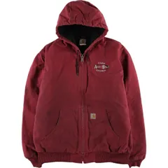 古着 カーハート Carhartt アクティブジャケット Accu-Steel Buildings アドバタイジング 中綿入り ダックフルジップパーカー/eaa626252