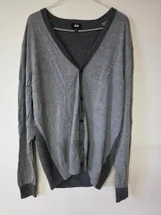 UNIQLO ユニクロ グレー Vネック カーディガン XL