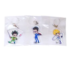 【3点セット】HUNTER×HUNTER ポップアップストア デフォルメ アクリルチャーム めじるし キーホルダー ゴン レオリオ クラピカ