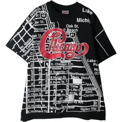 古着 90年代 ヘインズ Hanes ULTRAWEIGHT オールオーバープリント 地図柄 プリントTシャツ USA製 メンズXL相当 ヴィンテージ/eaa626354