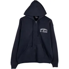 古着 90年代 ジャンスポーツ JANSPORT カレッジ スウェットフルジップパーカー USA製 メンズM相当 ヴィンテージ/eaa621115のサムネイル