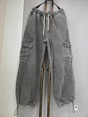 (タグ付き新) グレー カーゴジョガーパンツ