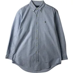 古着 ラルフローレン Ralph Lauren ストライプ柄 長袖 ボタンダウンストライプシャツ メンズM相当/eaa614262