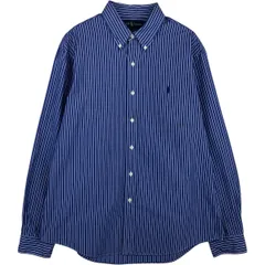 古着 ラルフローレン Ralph Lauren CUSTOM FIT 長袖 ボタンダウンストライプシャツ メンズXL相当/eaa614247