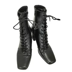 エイソス asos フェイクレザー レースアップ ハイヒール スクエアブーツ メンズ US：10 