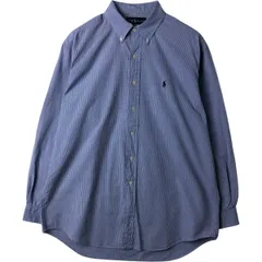 古着 ラルフローレン Ralph Lauren BLAKE 長袖 ボタンダウンチェックシャツ メンズL相当/eaa614276