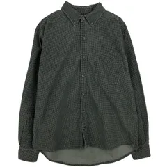 古着 エディーバウアー Eddie Bauer チェック柄 長袖 ボタンダウン コーデュロイシャツ メンズM相当/eaa624709