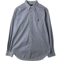 古着 ラルフローレン Ralph Lauren CLASSIC FIT マルチストライプ 長袖 ボタンダウンストライプシャツ メンズL相当/eaa614296