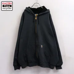 00s Carhartt 裏メッシュ ジップアップ スウェット パーカー メンズ XL~サイズ相当 ビッグサイズ オーバーサイズ