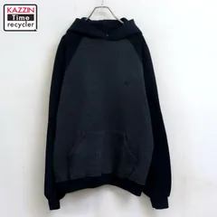 00s RUSSELL 2トーン スウェット パーカー メンズ 表記Lサイズ