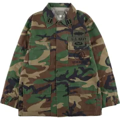 古着 民間品 迷彩柄 ウッドランドカモ リップストップ B.D.U ミリタリージャケット メンズM相当/eaa495110