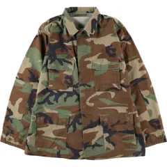 古着 90年代 米軍実品 迷彩柄 ウッドランドカモ B.D.U ミリタリージャケット USA製 LARGE-LONG メンズL相当 ヴィンテージ/eaa495105