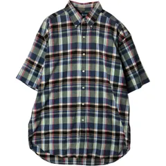 古着 ラルフローレン Ralph Lauren BLAKE 半袖 ボタンダウン チェックシャツ メンズL相当/eaa477605