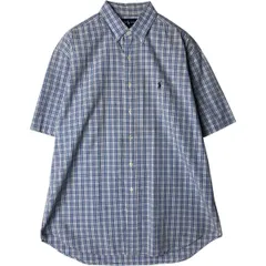古着 ラルフローレン Ralph Lauren BLAKE 半袖 ボタンダウン チェックシャツ メンズL相当/eaa477607