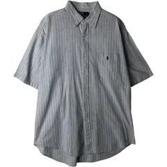 古着 ラルフローレン Ralph Lauren POLO by Ralph Lauren LOWELL SPORT 半袖 ボタンダウン ストライプシャツ メンズL相当/eaa477560