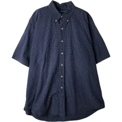 古着 ラルフローレン Ralph Lauren BLAKE 半袖 ボタンダウン チェックシャツ メンズXL相当/eaa477563