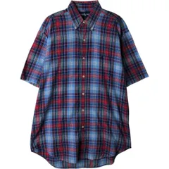 古着 ラルフローレン Ralph Lauren BLAKE 半袖 ボタンダウン チェックシャツ メンズM相当/eaa477565
