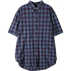 古着 ラルフローレン Ralph Lauren CLASSIC FIT クラシックフィット 半袖 ボタンダウン チェックシャツ メンズL相当/eaa477566