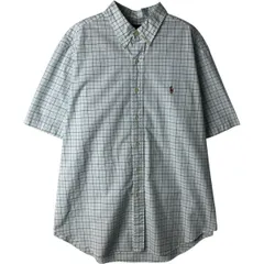 古着 ラルフローレン Ralph Lauren CLASSIC FIT クラシックフィット 半袖 ボタンダウン チェックシャツ メンズXL相当/eaa477567
