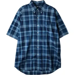 古着 ラルフローレン Ralph Lauren BLAKE 半袖 ボタンダウン チェックシャツ メンズL相当/eaa477573