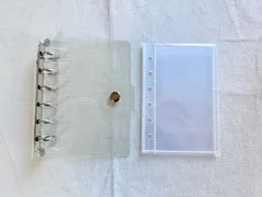 シール帳 A7サイズ シルバー リフィル 10枚 6穴 透明 バインダー