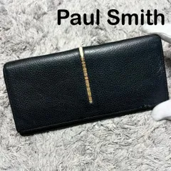 Paul Smith ポールスミス 長財布 本革 レザー ブラック マルチカラーライン