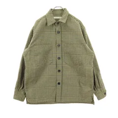 美品 UNITED ARROWS ユナイテッドアローズ チェック柄 長袖 シャツジャケット S ベージュ メンズ 古着のサムネイル