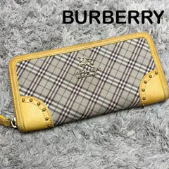 BURBERRY BLUE LABEL バーバリー 長財布 ラウンドファスナー レザー ノバチェックのサムネイル