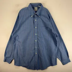古着 ブルックスブラザーズ Brooks Brothers 長袖シャツ ボタンダウン 346 XL  ブルー系 ストライプ メンズのサムネイル