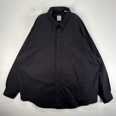 古着 ブルックスブラザーズ Brooks Brothers 長袖シャツ ボタンダウン 346 2XL  ブラック系 無地 メンズのサムネイル