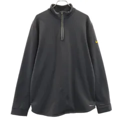 NIKE ナイキ 90s 00s オールド 長袖 ハーフジップ ウェア L チャコールグレー メンズ 古着