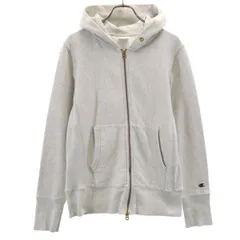 Champion チャンピオン 長袖 リバースウィーブ スウェット ジップパーカー L グレー メンズ 古着