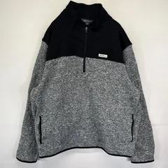 古着 エディー・バウアー Eddie Bauer ハーフジップフリースジャケット トレーナー ツートンカラー 大きいサイズ 2XL  グレー メンズ