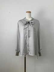フォクシークラシック レース丸襟ブラウス グレー サイズ40*OD1499 
