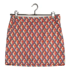 中古 レディース アディダスゴルフ adidas GOLF スカート L 赤系 レッド 春夏 総柄 一体型インナーパンツ