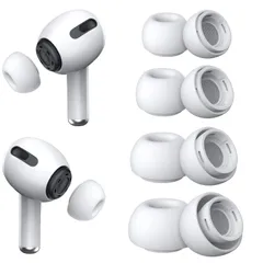 【人気商品】イヤーピース AirPods Pro 第1/2世代対応 シリコン イヤーチップ YUWAKAYI (XS/S/M/Lサイズ 各1ペア) 柔らかい 滑り止め 携帯用収納ボックス付き