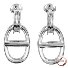HERMES エルメス シェーヌダンクル レポンスGM ピアス シルバー925