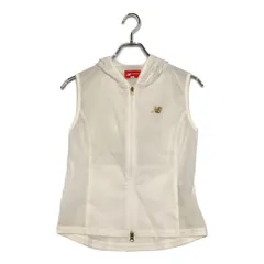 中古 レディース ニューバランスゴルフ New Balance golf ベスト 0(S) 白 ホワイト フード付き ダブルジップ