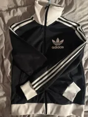 アディダス 3本線 トラックジャージ ブラック